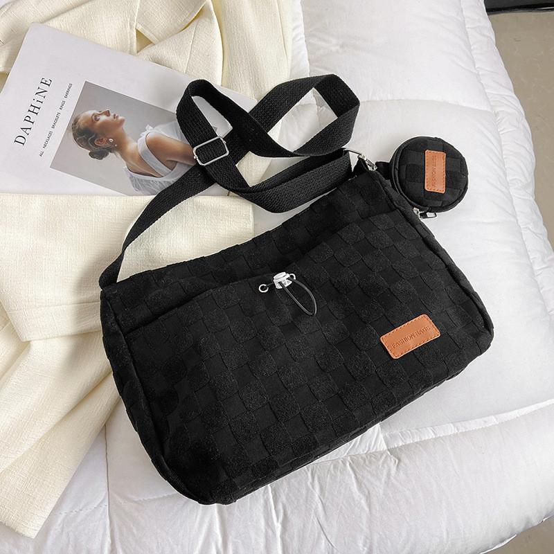 Trendy Canvas Tote Bag Women 2023 Summer New Small Batch Design Large Capacity Fashion Crossbody Bag