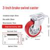 Universal Silent Casters with Brakes, 1-3 Inch Swivel Pulley Trolley Wheels