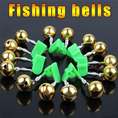 Copper Outdoor Twin Bells Ring Fishing Rod Clamp Bite Lure Alarm 5.5cm/2.16in