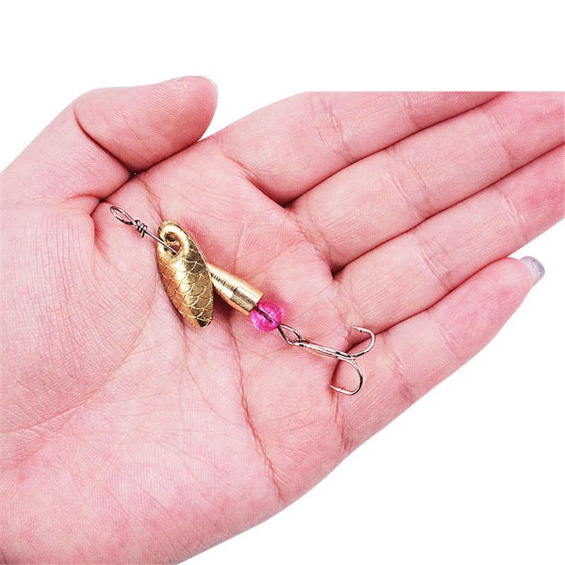 Fishing  Bait 3.5g Spinner With Fish Scale Pattern Metal Spoon Lure Hard Fishing Bait