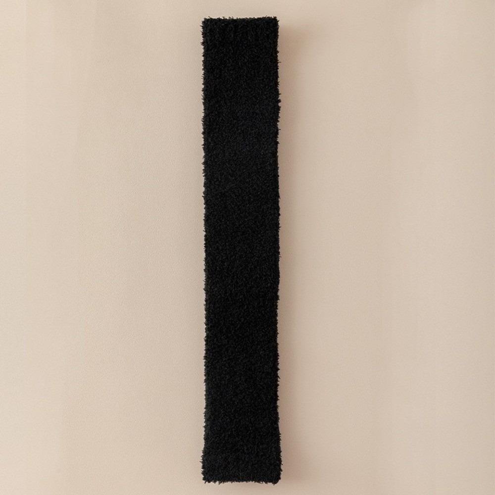 

New Thick Long Tube Socks Over Knee Coral Fleece Knee Sleeves Comfortable Warm Leg Pads Autumn Winter One Size чёрный