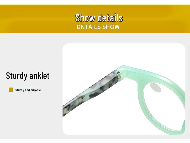 European Retro Round Frame Color-Block Reading Glasses - Stylish, Versatile, Niche Eyewear.