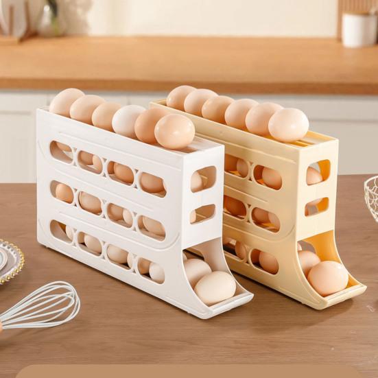 Kühlschrank Ei Lagerung Box Vier Ebenen Automatische Roll Große Kapazität Platzsparende 30 Ei