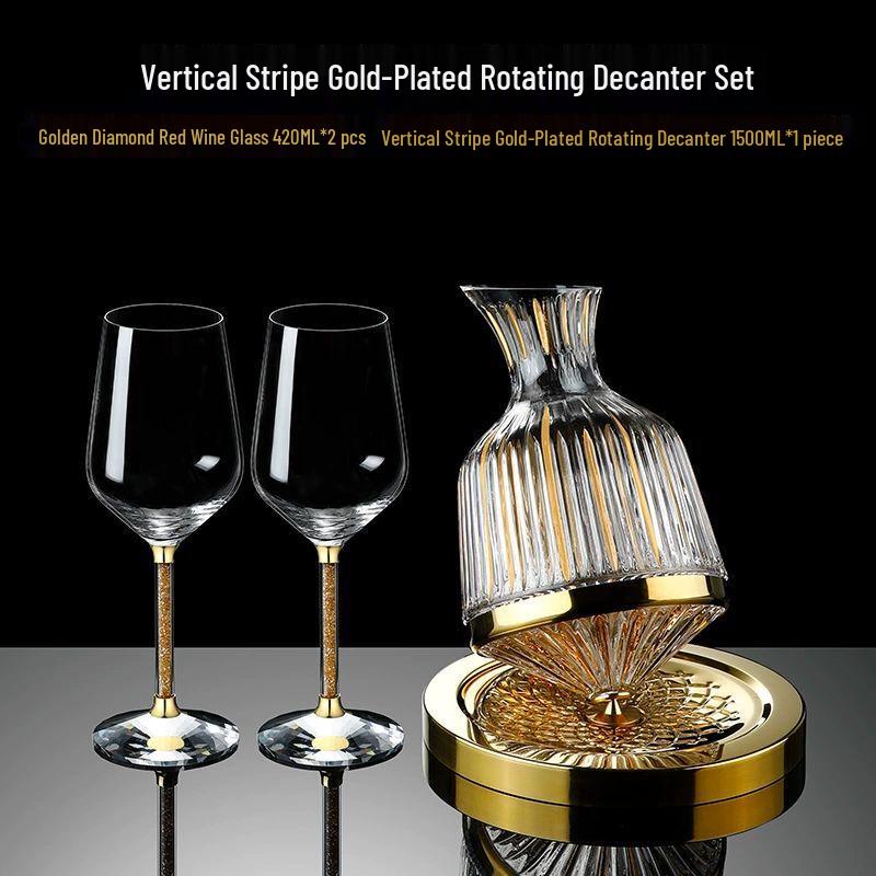 

Rotating Crystal Glass Wine Decanter