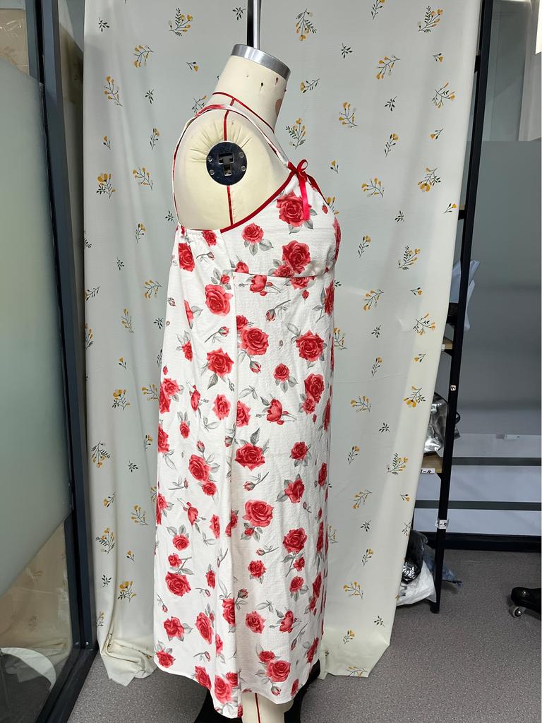 Plus Size Women's Sexy Sling Nightgown - Long, Comfy, Fashionable Homewear