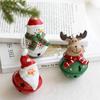 Cute Christmas Santa Bell Pendant Resin/Iron Xmas Tree Pendant  New Year