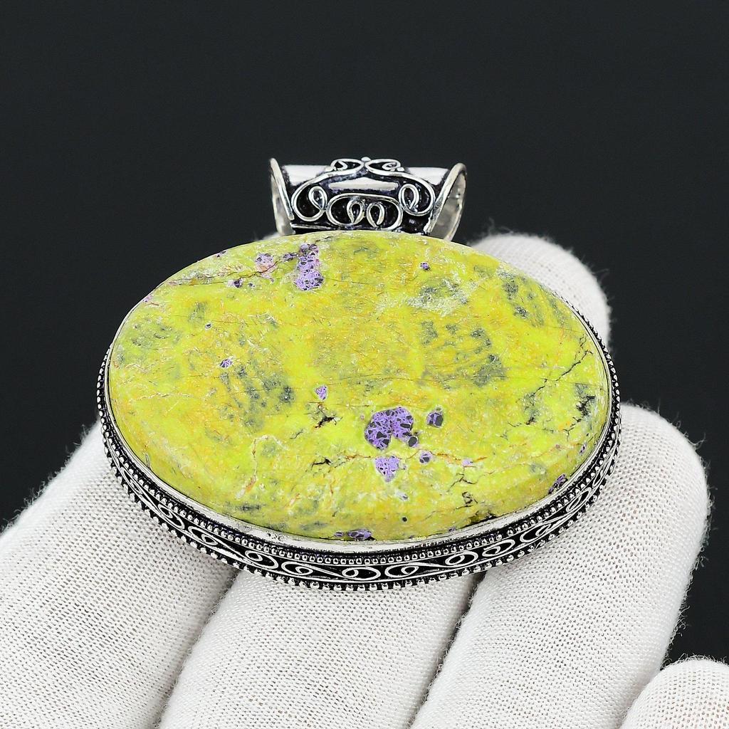 Atlantisite Gemstone Handmade 925 Sterling Silver Pendant Natural Antique Oval Gemstone Pendant Handmade Gifts Pendant Thanksgiving Gifts