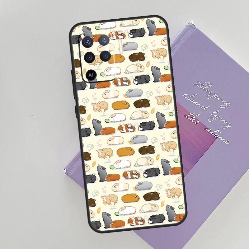 Cute Cartoon Guinea Pig Cover For Oppo A78 A98 A74 A54 A94 A15 A16 A17 A52 A72 A76 A96 A53 A57S A58 A5 A9 Phone Case