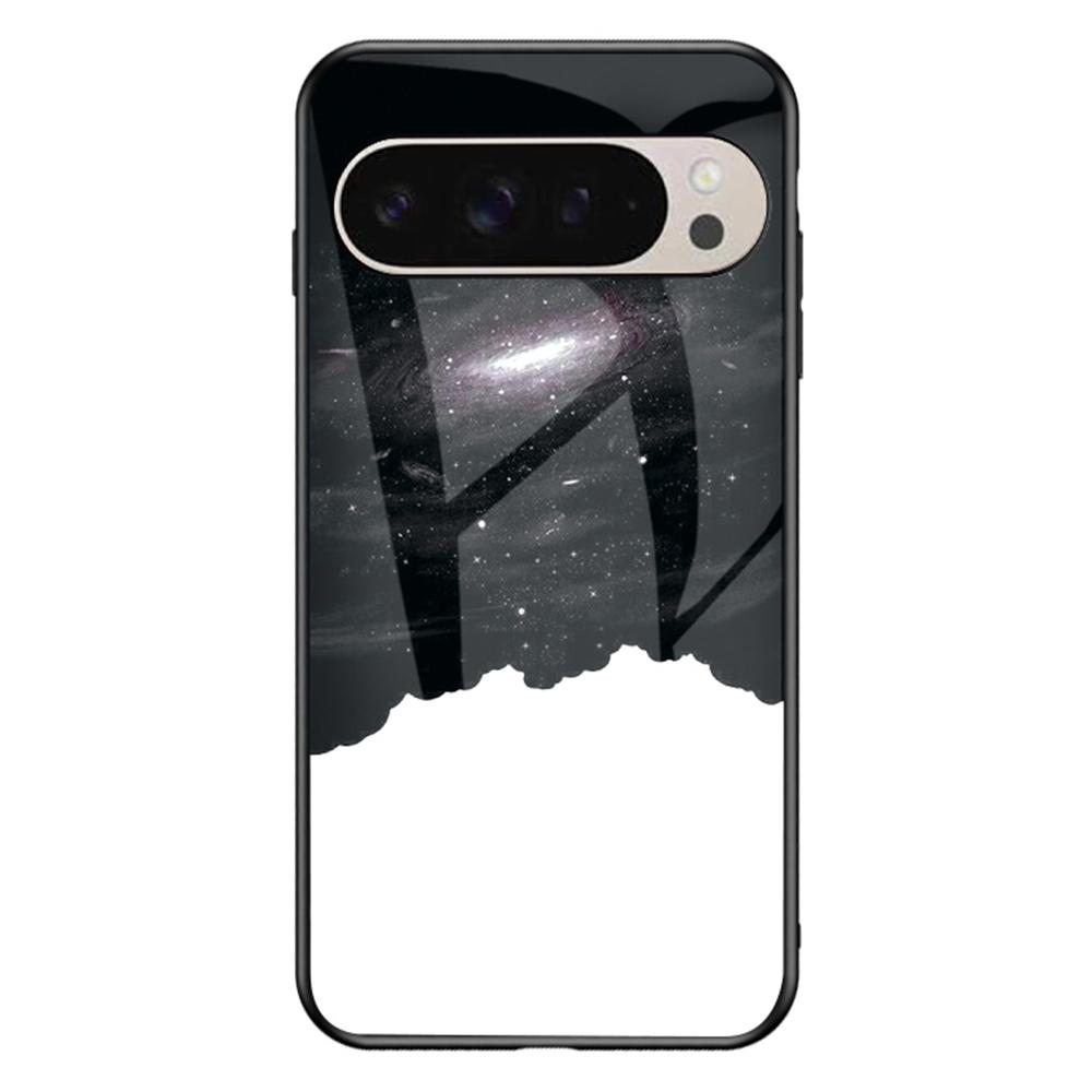 

For Google Pixel 9/Pixel 9 Pro Case Starry Sky Pattern Tempered Glass Phone Cover Cosmic Starry Sky