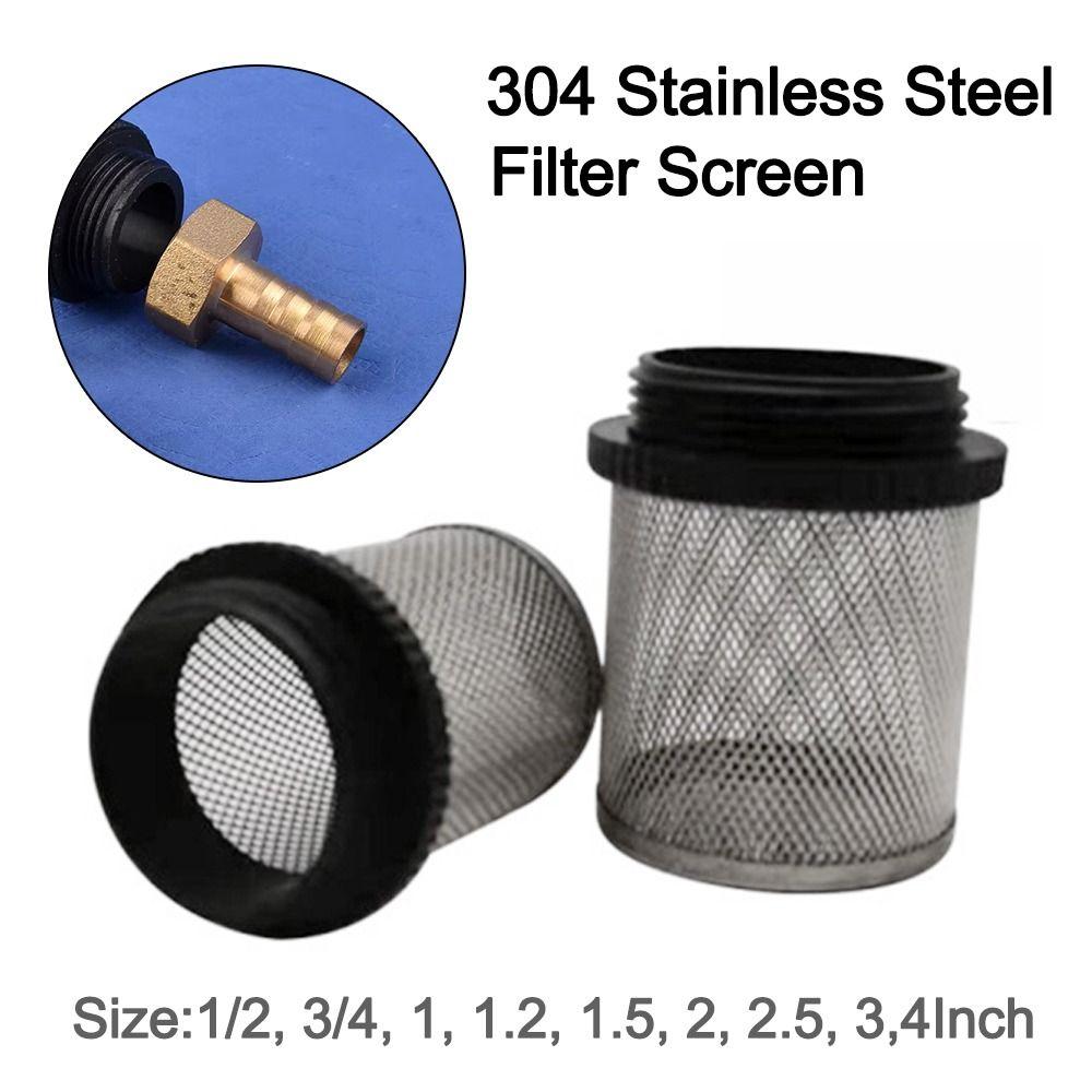 1Pc Water Clean Hose Filter Water Pump Fitting Joint Percolator Water Pump Filter 304 Stainless Steel 1/2''~2''
