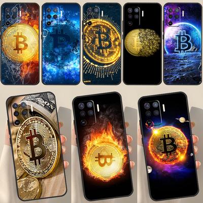 Bitcoin BTC Para OPPO Find X3 Lite X5 Pro A5 A9 A31 A53 S A83 A91 A93 A54 A74 A94 A15 A16 A52 A72 Funda