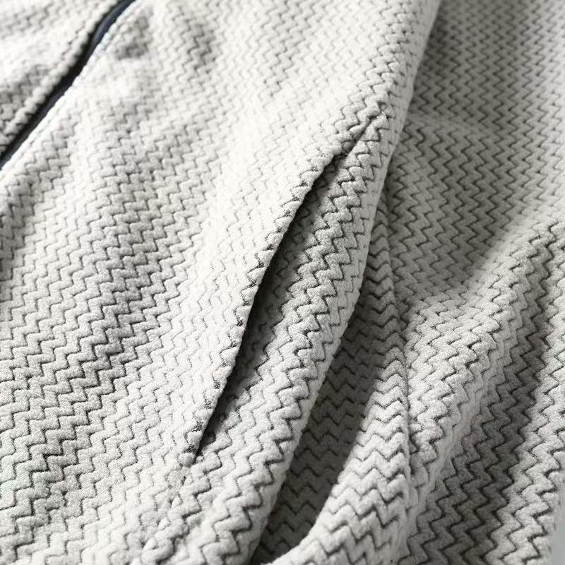 Lerchen-Fleecejacke: Warm, Modisch, Stehkragen-Design für alle Jahreszeiten, Wandern und Bergsteigen - Unisex mit trendigem Wellenmuster.