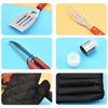 8PCS Barbecue Tools Set Stainless Steel with Storage Bag Apron Grilling Accessories for Outdoor Indoor Party Camping