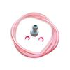 Beer Hose - John Guest - Complete - 3/8" and 5/8" Screw Connector - 2 Meters - Pink