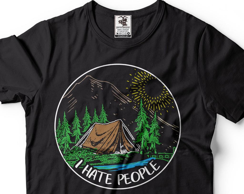 Funny Camping Shirt I Hate People Shirt Camper Gifts Hiking Outdoor Shirt Camping Gifts Camping Lover Tee Camping Life Shirt Camper Tees