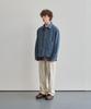 Horlisun Liverty Denim Check Jacket Navy