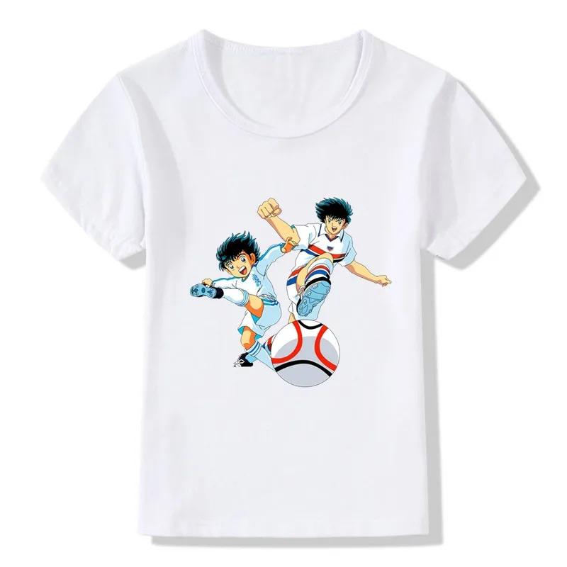 Anime Captain Tsubasa Le Petit Footballer Print Cartoon T-shirts Summer Kids T shirt Girls Boys Clothes Children Tops,HKP2309