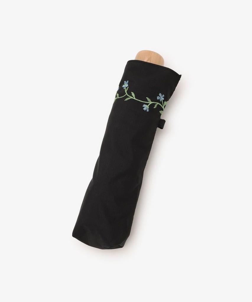 Tea Afternoon Tea LIVING Parasol JL69 Small Flower Embroidered Folding Umbrella for Sun and Black [Afternoon Living] Rain, Parasol,