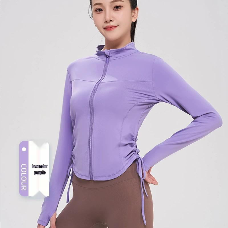 

Женская спортивная куртка с длинным рукавом, быстросохнущая, для бега и йоги L