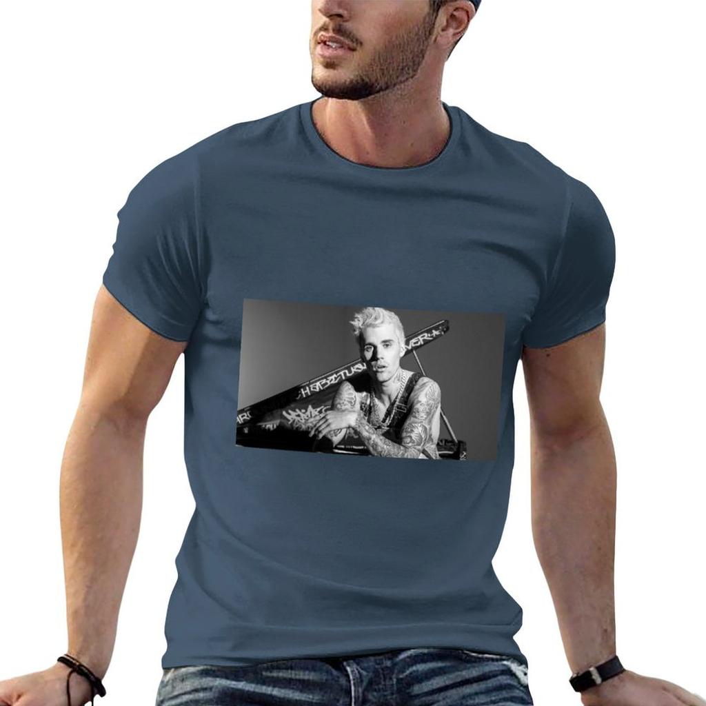 Justin Biber Tshirt Work Short Sleeve Cotton Top
