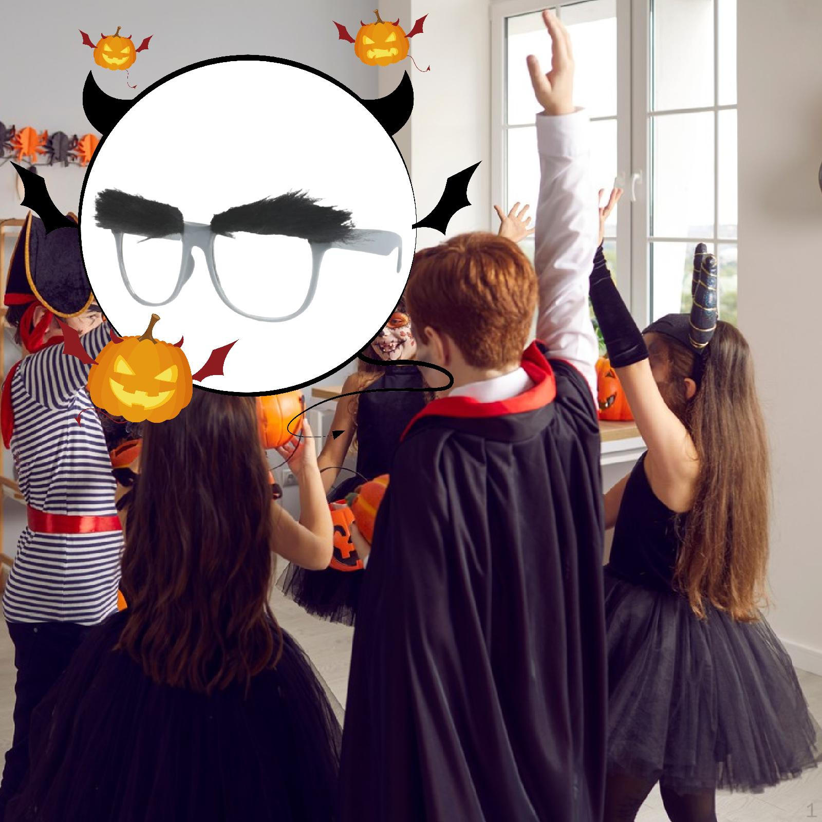 

Хэллоуинские очки с бровями для дня рождения, карнавала, семейных мероприятий, ролевых игр