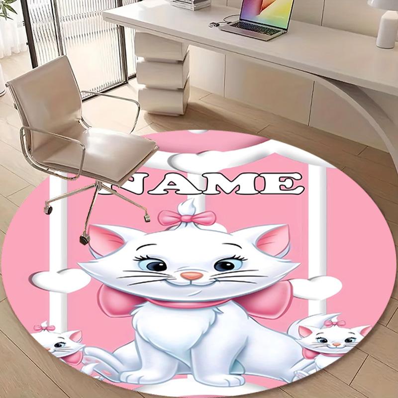 Personalized M-Marie Round Chair Office Rug - Perfect for Mat, Office Chair & More - Ideal Gift for Birthdays and Holidays