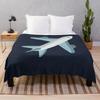 Airplane Flannel Throw Blanket Cartoon Pattern for Couch Sofa Bed King Queen Size Super Soft Warm Lightweight All Season Warm