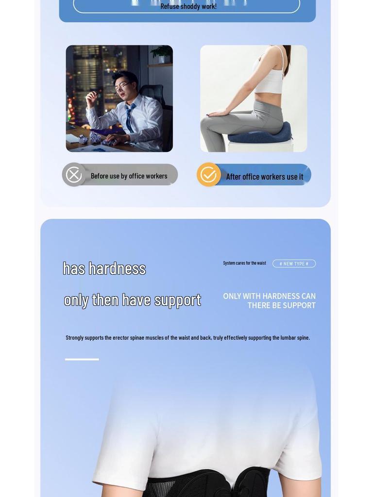 Breathable Lumbar Support Belt with Double Pull Rope for Herniated Discs