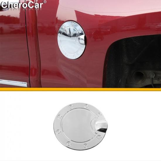 Chrome Door Fuel Tank Gas Cap Cover Trim For Chevy Silverado GMC Sierra 2014-18