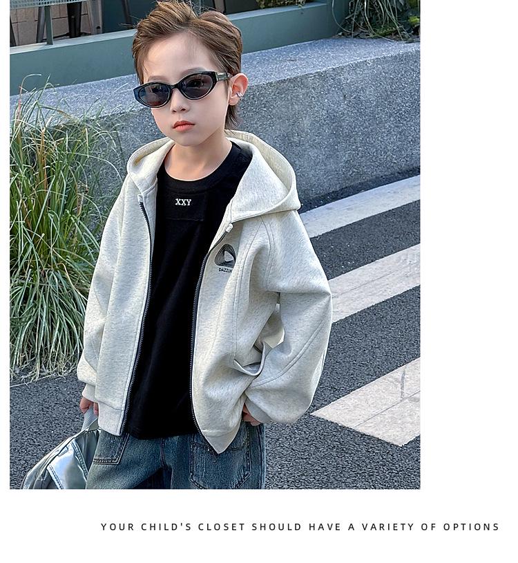 2025 Frühling & Herbst Jungen Kapuzenjacke - Lässiger Cardigan Pullover für Kinder