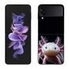 Smiling Salamander Phone Case For Samsung Z Flip 7 6 5G Galaxy Z Flip 5 4 3 Black Hard Cell Cover Luxury PC Shell Coque