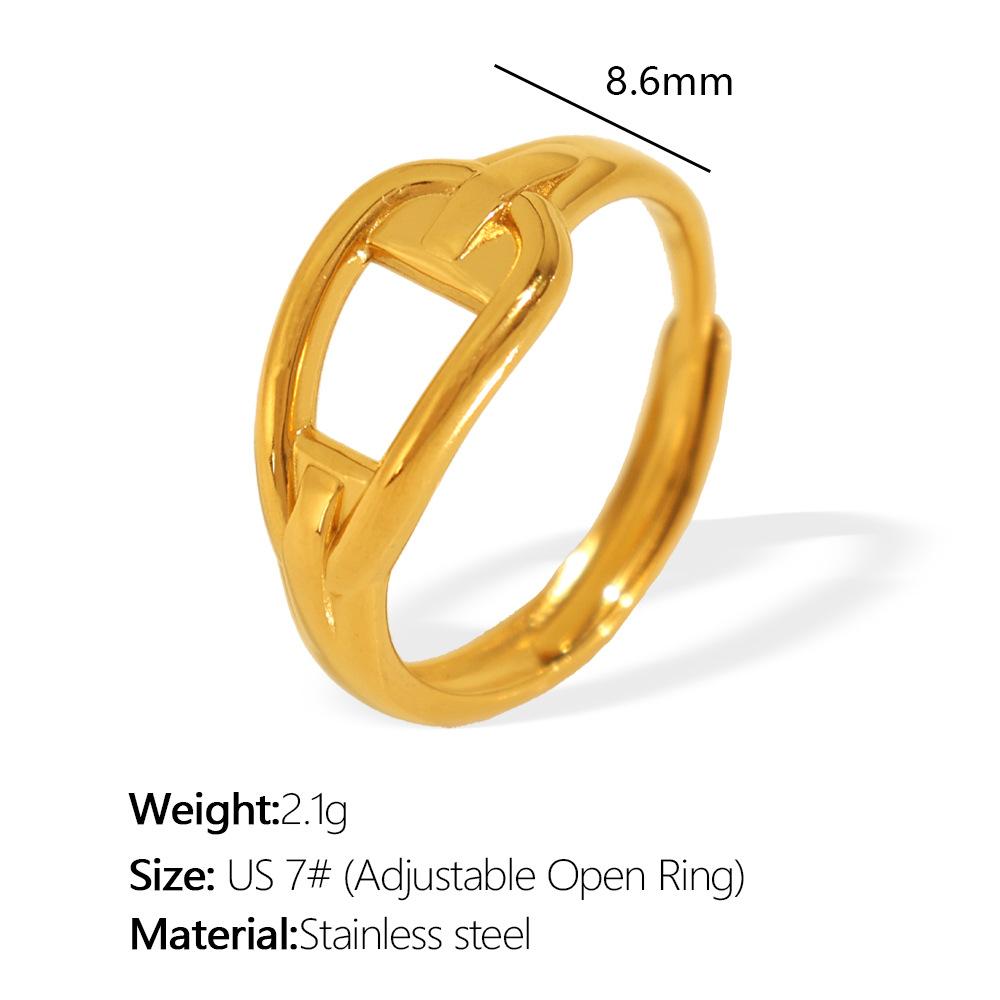 Minimalist style ring Personality ring Niche geometric line Index finger ring