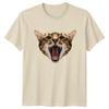 Yawning Cat Face Feline Pet Mens T-Shirt Ladies Tee Animal Graphic Top