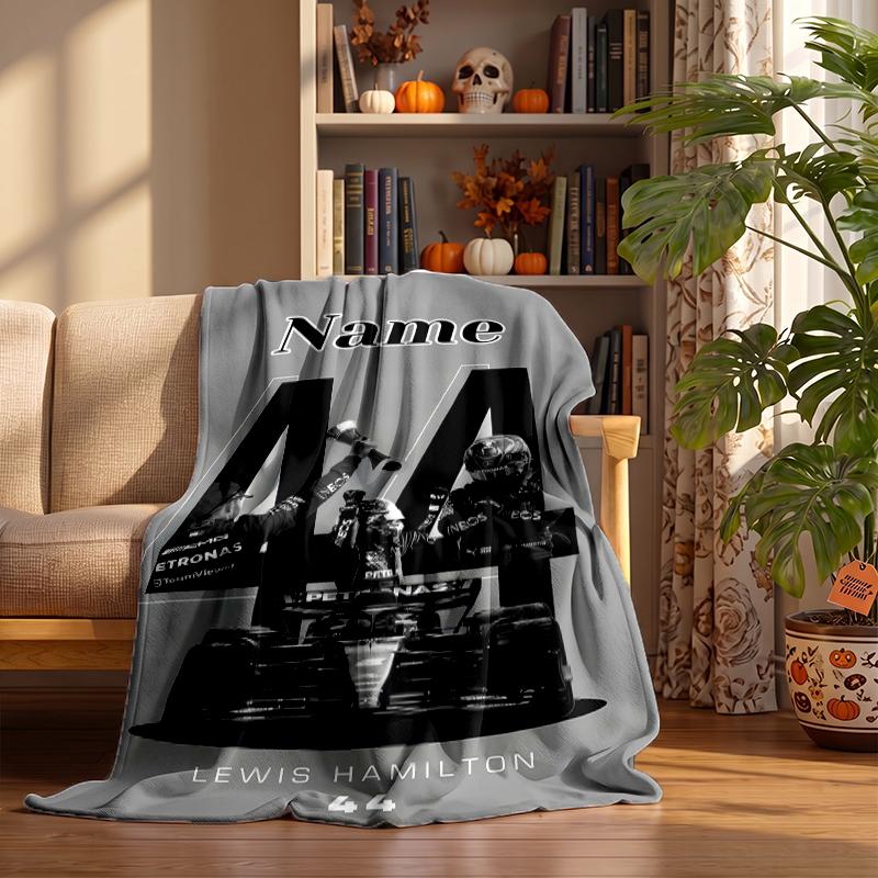 Coperte di Flanella Personalizzate Lewis Hamilton Morbide Calde Accoglienti Plaid per Arredamento Casa Regali di Festa