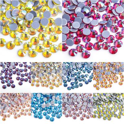 Weichen Imitation Austrian Hot Diamond, Glass Color Ab Rhinestone Hot Melt Adhesive Bottom Diy Mobile Phone Case Clothing Jewelry Batch