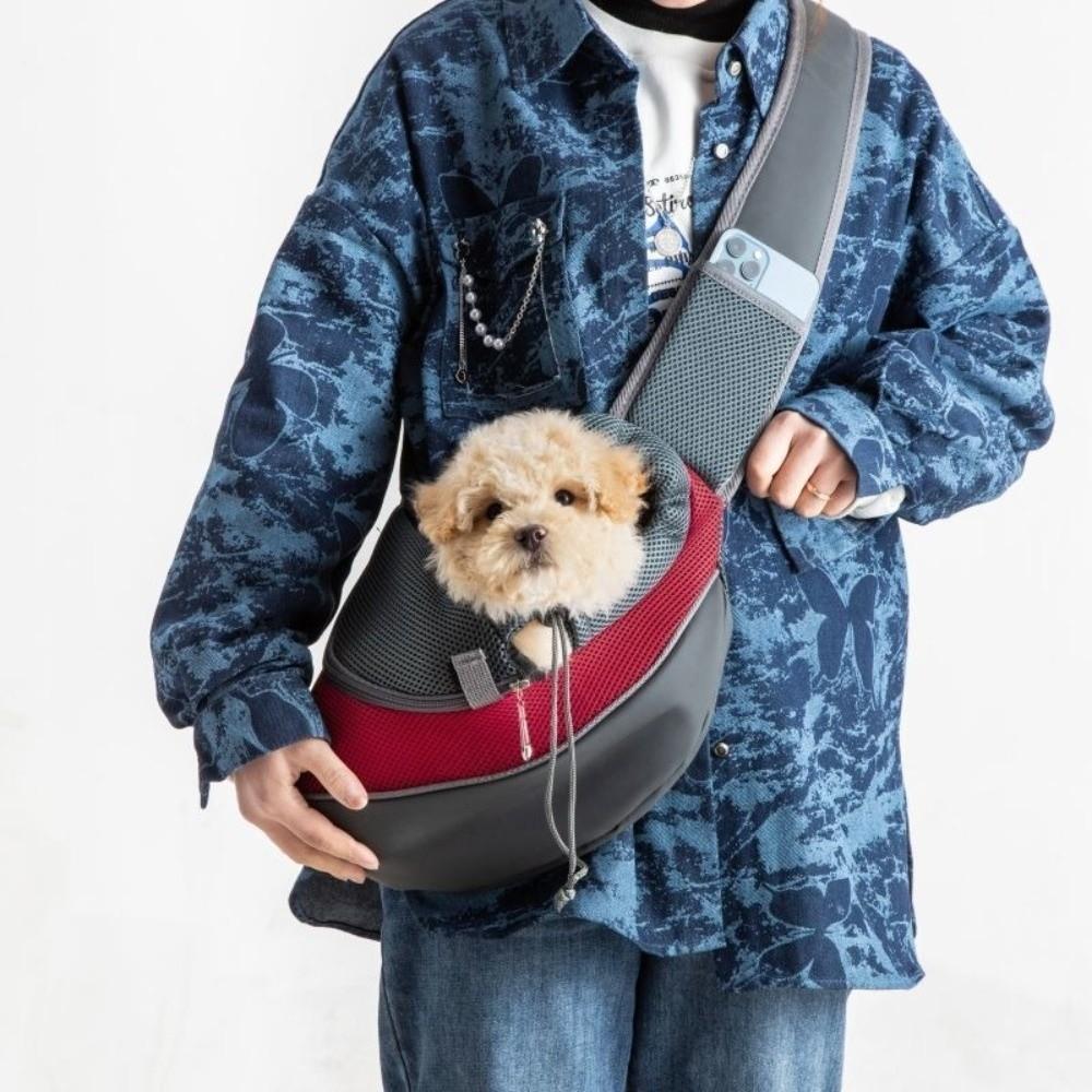 Hands-Free Cat Carrying Bags Oxford Cloth Travel Shoulder Bag New Mesh Sling Bag  for Outdoor