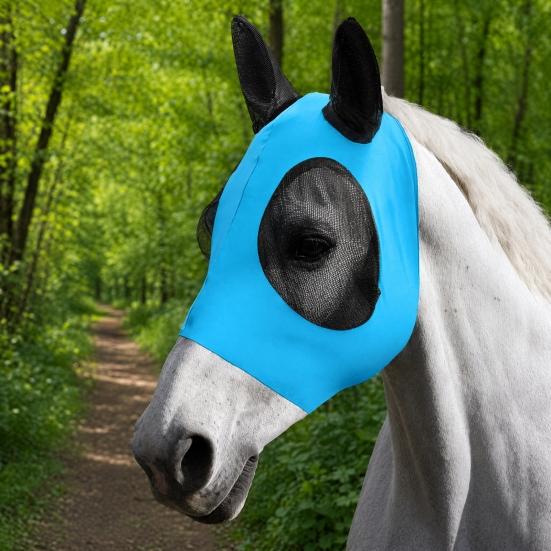 Horse Fly Mask, with Wide Eye Opening Space, Soft Lightweight Breathable Mesh Mask, for Insect And UV Protection