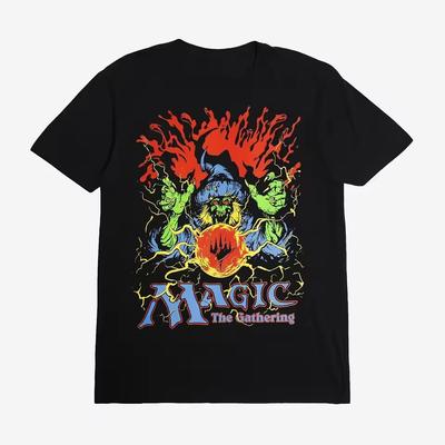 Vintage Magic The Gathering T-Shirt Retro Wizard Graphic Print Unisex Casual Short Sleeve Game Fan Oversized Streetwear Tops