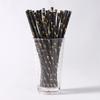 Flamingo Hot Stamping Paper Straws - Individually Wrapped for Weddings & Parties