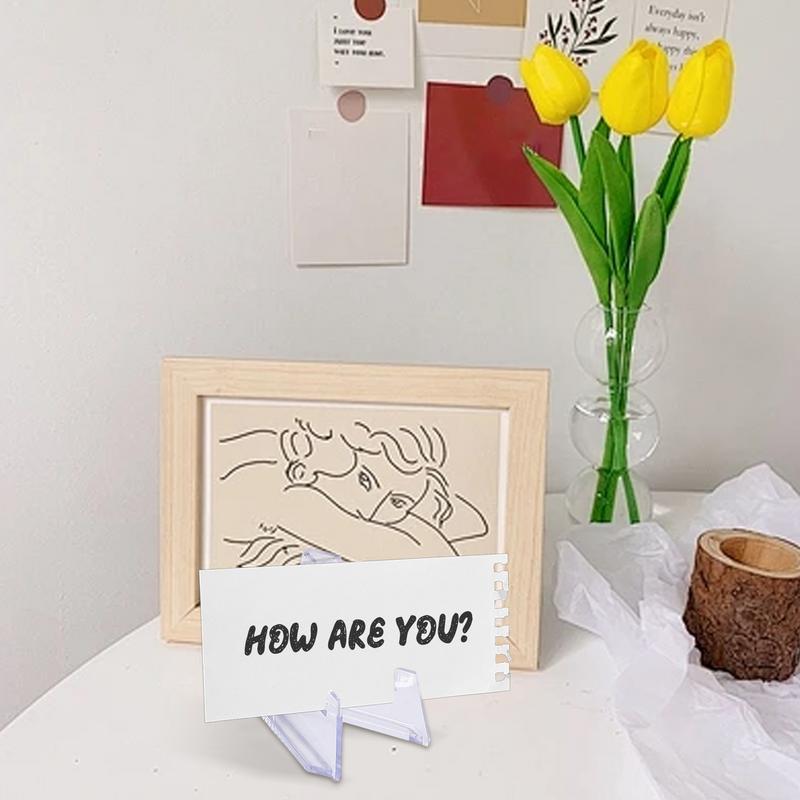 1PC Transparent Acrylic Coin Display Stand Commemorative Coin Mini Stand Badge Display Card Holder Stand Arranged Home Decor