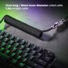 GunMjo Pro Custom Coiled Cable for Gaming Mechanical Keyboard Cable with Detachable Metal To Classic Black USB-C Keyboards, Double-Sleeved Aviator,