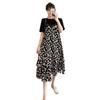 Plus Size Floral Cover-Belly Two-Piece Long Dress - Slim & Loose Fit for Summer
