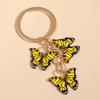 Cute Colorful Butterfly  Enamel Flying Animals Key Chains For Women Girls Accessorie Handmade Jewelry Bag Charm