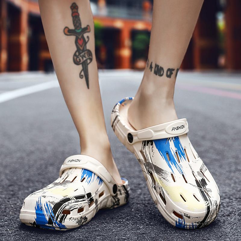 Summer Beach Slippers Men Sandals Outdoor Hollow Eva Garden Clogs Shoes Men Garden Sandals De Hombre