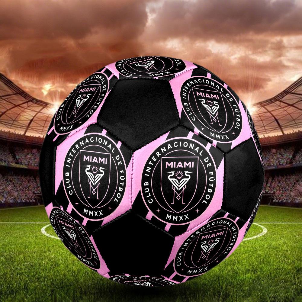 1pc Inter Miami CF Soccer Ball Size 5 Indoor Soccer Ball Fashion Colorful Backyard Game - Great For Sports Fans Gift HE26