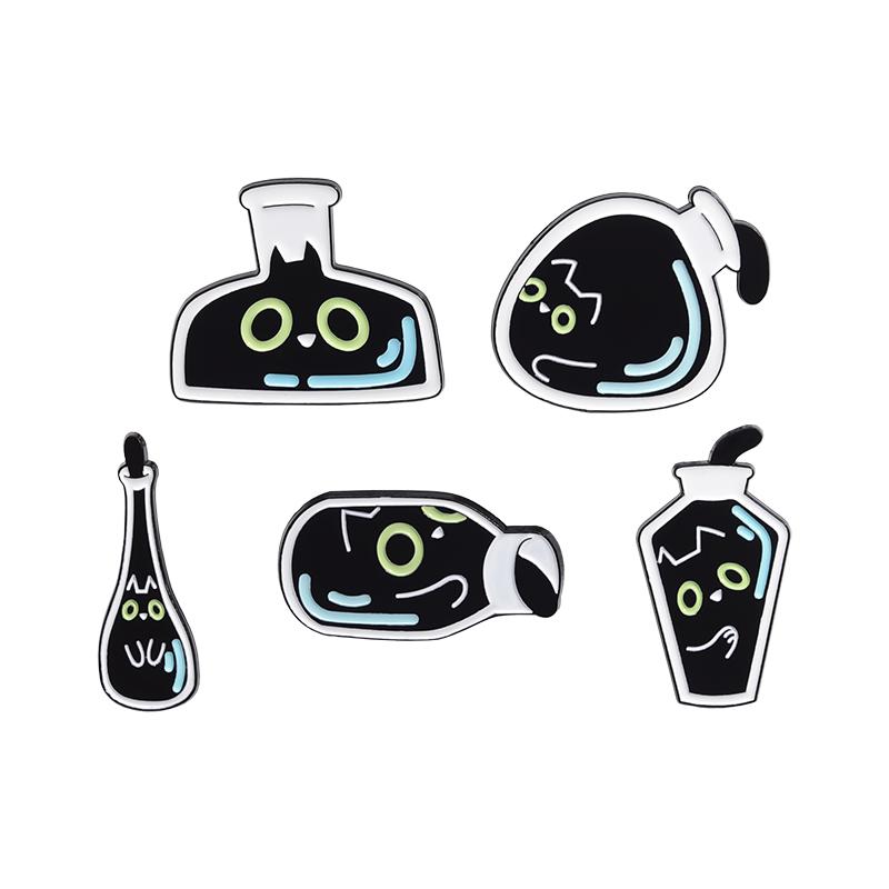 4-7pcs Sets Cartoon Anime Boy and Fox Enamel Pins Cowboy Girl Cute Animal Brooches Lapel Badge Art Oil Painting Jewelry Gifts