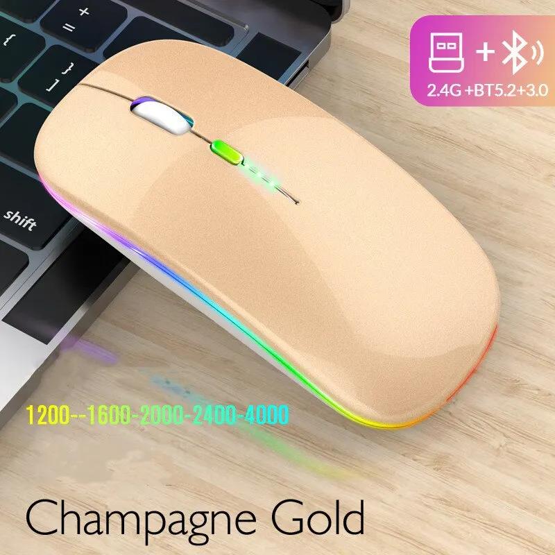 Bluetooth Mouse for MacBook Air Pro Retina 11 12 13 15 16 mac book Laptop Wireless Mouse Rechargeable Mute Gaming Mouse