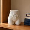 Butt Pen Holder, 3D Printed Female Form Pencil Cup, Body Art Booty Shaped White Desk Organizer for Home Office Supplies