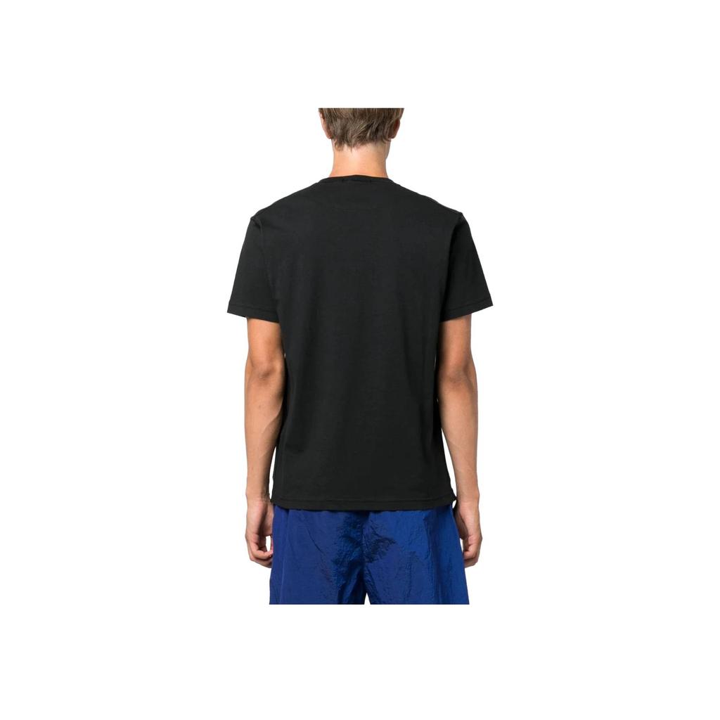 STONE ISLAND Logo Patch T-Shirt Black Men Tops 791523757-A0029