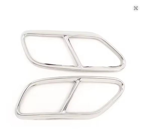For A5 A4 B9 2020-2024 Stainless Steel Black Car Tail Exhaust Pipes Tail Throat Frame Cover Trim Car Accessories